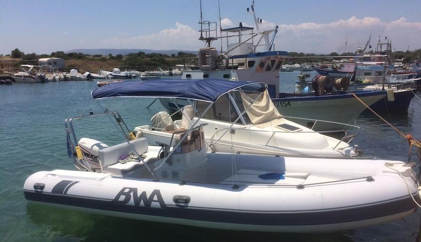 Sicilian hiking on boat  - beaches