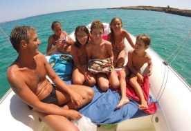 Sicilian hiking on boat  - beaches 